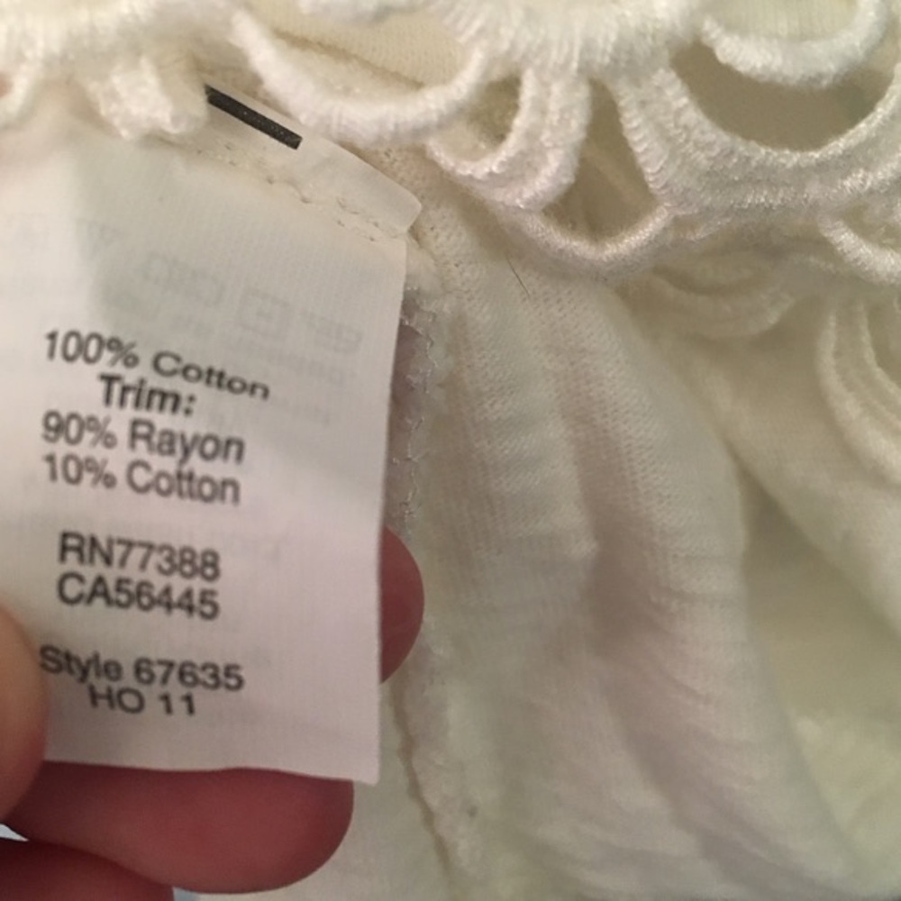 J. Crew authentic white fringe Tank soft Sz Small - Picture 5 of 7